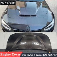 Unpainted FRP Wet Carbon Fiber Material Engine Bonnet Hood Cover For BMW 2 Series F20 F22 F87 2014 Up