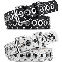 Women's Belt Fashionable Rivet Thin Belt Personalized Needle Buckle Belt Street Trend Punk HipHop Style Y2K Belt With Jeans Belt