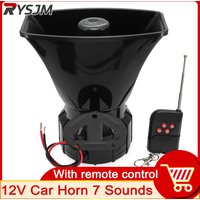 With Remote Control Car Warning Alarm Police Fire Siren Horn Loudspeaker Loud 12V 7 Sounds Speaker Wireless Electronic Customize
