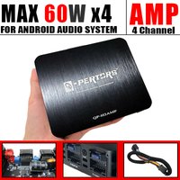 4-Channel Car Amplifier (60Wx4) 240W Max Power for Large Display Android Devices Audio Subwoofers and Speakers Car Stereo AMP