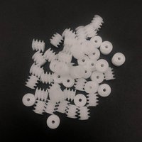 50Pcs/Lot 0.5M Plastic Spindle Worm Reduction Gear Dia.6MM X L/H 6MM Bore Aperture Hole 1.45MM 1.5MM 1.5A 0.5M661.5A 0.5 Module