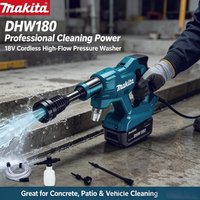 Makita DHW180 – akumulatorowa myjka ciśnieniowa 18 V, przenośna, o dużej wydajności, idealna do czyszczenia – produkt fabrycznie nowy, ręczna myjka ciśnieniowa do samochodu, ogrodu i tarasu.