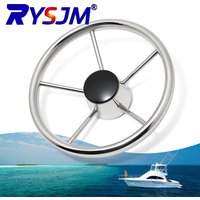 11inch/13inch Stainless Steering Wheel with Knob, Marine Boat Accessories with Wheel Centre Cover