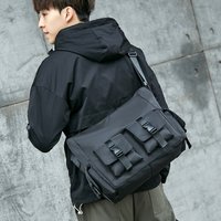 Casual Large Capacity Waterproof Messenger Shoulder Bag Men Crossbody School Bag for Teenage Outdoor Man Black Big Travel Bags