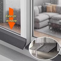 1pc Window Water Blocking Bar Balcony Waterproof Rainproof Guide Plate Home Window Blocking Board Seal Strip