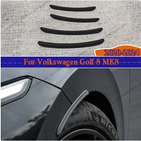 Upgraded Car Sports Style Wheel Arch Trim Eyebrow Lips Strips sticker For Volkswagen Golf Mk8 2020-2024 Black ABS Fender Flares