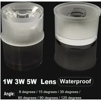10PCS 5 15 30 60 90 Degree Angle waterproof LED Lens For 1W 3W 5W High Power LED Lamp Beads DIY Washwall Light Lamp