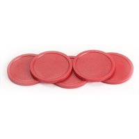 5Pcs Durable Mini Air Hockey Table Pucks 51mm Puck Children Table Red