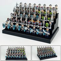 Five-step, mini doll display box, compatible building blocks, large capacity of major brand character storage boxes.