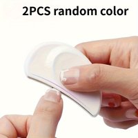 2pcs Professional Curved lNail File,for Smooth Manicures and Pedicures.Nail technicians,Household nail file,random color