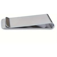 New Minimalist Solid Color Stainless Steel Men's Mini Wallet Metal Ultra-thin Cash Clip Compact Portable Wallet Clip Unisex