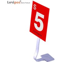 50pcs Retail Shelf Edge Talker Adhesive Aluminium Wobbler Ticket Strips Pos Signage Display Label Holder