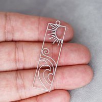 3pcs Sun Cloud Charms Line 316L Stainless Steel Pendant DIY Tassels Earrings for Jewelry Making Necklace Women Girl Accessories