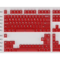 122 Keys/set Misty Translucent Red White Black Grey Keycaps ABS Cherry Profile Backlit Key Caps With 7U Spacebar ISO Enter