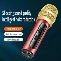 Portable Mini Wireless Condenser Mic Gadget Home Noise Reduction Microphone Integrated Audio Confere for Singing Songs