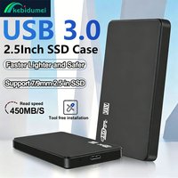 Kebidumei 2.5" SATA to USB3.0 HDD Enclosure With USB3.0 Cable Mobile Hard Drive ABS Case SSD External Storage HDD Box for Laptop