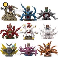 Bricklink MOC Nine Tails Japan Ninja Anime Movie Figures and Bijuu Monster Animals Bricks Sets Building Blocks Kid Toys Gift