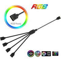 LDPCSJ Sync Motherboard Cable 4PIN 12V RGB 3PIN 5V ARGB 1 to 2/1 to 3/1 to 4/1to 5 Extension line