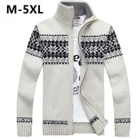 2026 hommes chaud tricoté vestes épais à manches longues chaud pull manteau imprimé décontracté Cardigan hommes vestes Cardigan grande taille 5XL