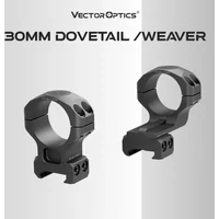 Vector Optics 30mm 1.25in Cantilever Dovetail Picatinny Weaver Rail Hunting Rifle Scope Mounts Ring Aluminum Alloy 2Pcs