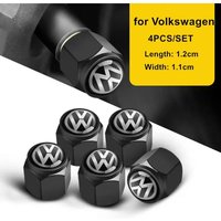 New 4/5pcs Metal Car Wheel Valve Caps Stem Covers for VW Volkswagen Golf Polo Passat Tiguan Touran Jetta Accessories