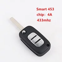 1pc 3 Button Remote Key 433Mhz 4A Chip for Mercedes Benz Smart Fortwo 453 Forfour 2015 2016 2017 CWTWB1G767 No Logo