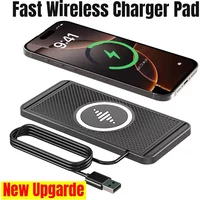 Car Wireless Charger Pad Base USB Cable for iPhone 16 15 14 13 12 Pro Max Samsung Xiaomi Airpods Pro 2 LG Fast Charging Station