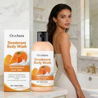 Persimmon Hydrating Body Wash Gentle Cleansing Smoothing Exfoliating Brightening Remove Body Odor Glowing Refreshing Shower Gel