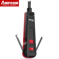 Outil de poinçonnage, outil de câble réseau multifonction de type AMPCOM 110 avec deux lames, outils d'insertion de bornes d'impact téléphonique