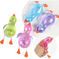 Maltose Colorful Aurora Duck Squeeze Toy Soft Cute Animal Stress Relief Decompression Stretch Toy for Adults And Children Gift
