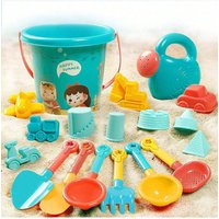 18Pcs Beach Sand Toy Set Durable Plastic Summer Outdoor Sand Play Tools Kids Pool Beach Game Playset for Boys Girls Holiday Gift