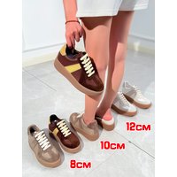 8-12CM Female Platform Wedge Shoes Women Increasing Shoes Invisible Lift Sneakers Fashion Germany Trainers Shoes Genuine Leather