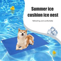 Summer Pet Ice Pad Cooling Sleep Reusable Cooling Mat Puppy Cooling Pad Pet Cooling Gel Sleeping Pad Pet Ice Pad Dog Accessory
