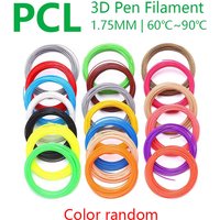 PCL Filament, Low Temperature 3D Pen Filament 1.75MM,Suitable For Low Temperature 3D Pen, Bright Colors, No Repetition