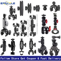 For GoPro Motorcycle Handlebar Mount Bracket Camera Double Clip Crab Clamp for Insta 360 X5 X4 DJI OSMO Action Cam Accessories