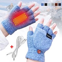 Elektrisch beheizte Handschuhe Hand wärmer Fäustlinge Heizung wiederauf ladbare USB wieder verwendbare Winter warme Heizung Laptop für Frauen Männer