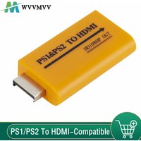 WvvMvv PS1/PS2 To HDMI-compatible Audio Video Converter Up to 1080P Output For HDTV Monitor Projector Plug and Play