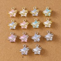 5pcs 13*13mm Cute Gemstone Crystal Star Pendant Charms for Jewelry Making Earrings Necklace DIY Bracelet Accessories Supplies