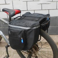 Double Pannier Waterproof Bag Bike Bicycle Cycling Rear Seat Carrier Trunk Pack Bicycle Pannier Portable Storage Bag for Outdoor