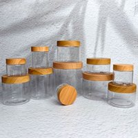 Face Cream Storage Jar Plastic Jars Round Clear Cosmetic Container with Lids, Eternal Moment Slime Jars Travel Storage