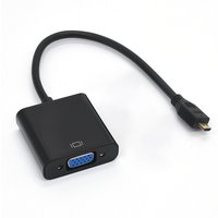 Micro HDMI Input to VGA Output Connector Micro HDMI to VGA Cable Adapter 1080P for Camera Laptop PC HDTV PS4 Projector TV