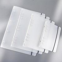 1 Pcs A4A5A6 Creative Frosted Semi Transparent PP Strap Loose Leaf Notebook Book Clip Notebook Shell