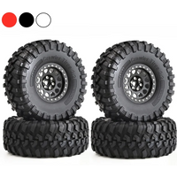 130mm Metal 2.2" Beadlock Wheel Rim Tire Set for 1/10 RC Crawler Car Axial SCX10 Wraith RR10 Capra Traxxas TRX4 YK4082 YK4083