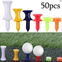 50 Pcs Golf Tees 25mm-50mm Golf Step Down Plastic Tees Value Multiple Colors for Men Women Kids Practice