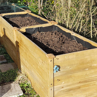 A89X Fabric Liner For Large Veg Trough Outdoor Raised Bed Planter Liner Non Woven Black Vegetable Trugs Herb Planter Liner