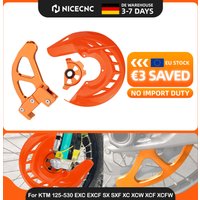 NICECNC Für KTM EXC 300 2016-2023 Vorderer und Hinterer Bremsscheibenschutz SX 125 SX 250 EXC-F 350 SXF 450 XC XCF XCW 500 XCF-W TPi Six Days Für Husqvarna TE 300 TE 250 2017-2025