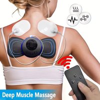 Portable Smart Electric Neck Massager Mini Rechargeable EMS Muscle Stimulator For Cervical Vertebra Massage Relax