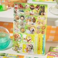 6 pieces/pack Retro Japanese Showa style stickers bag, handmade account scrapbook, diary, DIY decorative stickers