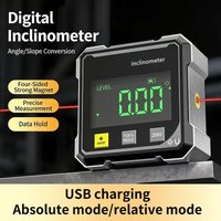 Accurate Measurement Level Four Sided Magnetic Suction Double-sided Laser Tilt Angle Box Small Electronic Angle Ruler For Slope·