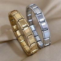 Italian Charm Bracelet DIY Basic Chain Stainless Steel Bangle Versatile Assembled Modules Ideal Gift 9mm Universal Dropshipping